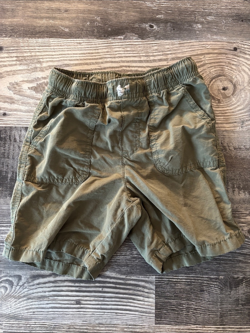 jumping beans Olive Green Elastic Waist Kids Shorts